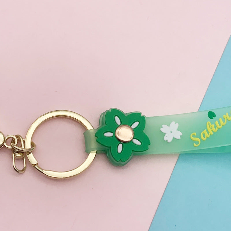 Wholesale Soft Glue Transparent Lanyard Keychains